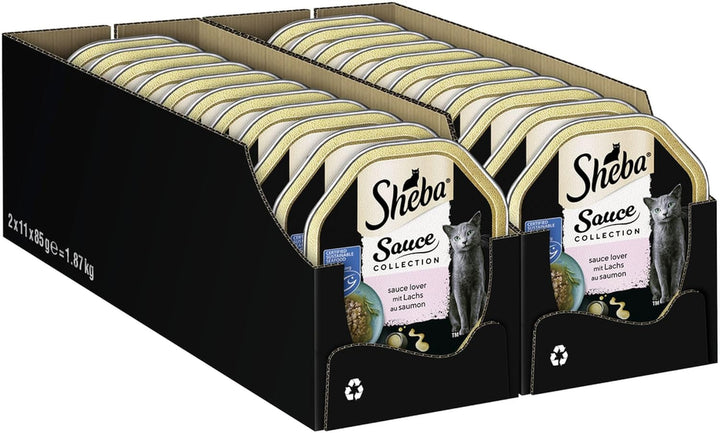 SHEBA Bowl Hrană umedă pentru pisici Colecția de sosuri cu curcan în sos ușor 2 X 11 X 85G