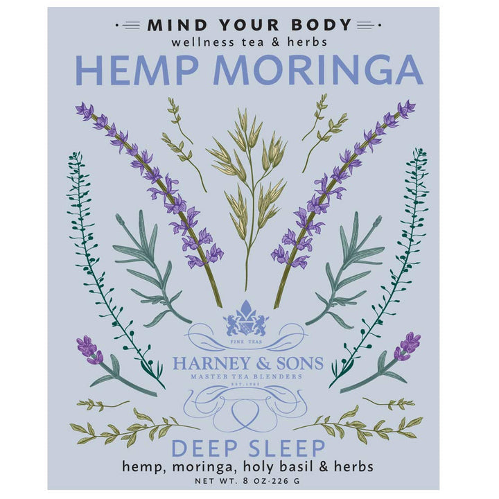 Hemp Moringa Tea Blend, Wellness, Deep Sleep Blend, 5 Oz Tin Tea USA Naty Shop