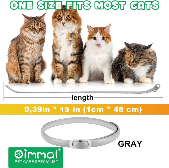 QLIGES Zgardă antipurici și căpușe pentru pisici, pachet de 4 zgărzi antipurici pentru pisici, protecție eficientă 24 de luni, protecție împotriva alergiilor cutanate, moale și confortabilă, reglabilă, impermeabilă, potrivită pentru toate pisicile