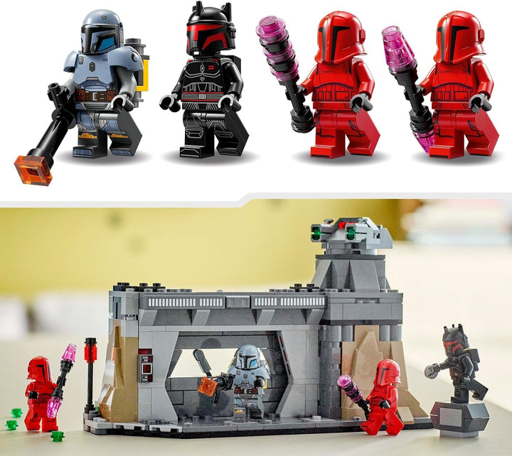 LEGO Star Wars: Duelul Mandalorian între Paz Vizsla și Moff Gideon, jucărie de construcție de colecție pentru copii, idee de cadou pentru băieți și fete creative cu vârsta de peste 7 ani, jucărie Mandalorian 75386