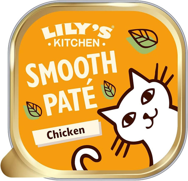 Lily'S Kitchen Hrană umedă naturală pentru pisici adulte, bol, pui - pateu, rețetă fără cereale (19 boluri X 85G)