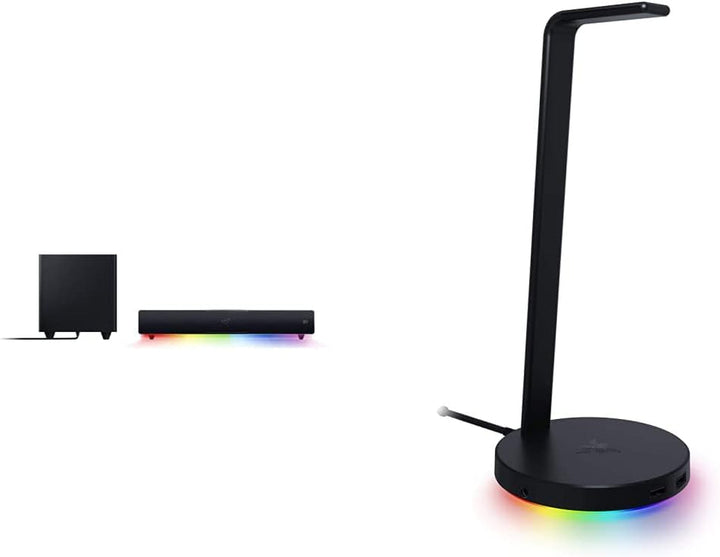 Razer Leviathan V2 - Pc-Gaming-Soundbar Schwarz & Goliathus Extended Chroma - Extra Große Weiche XXL Gaming Maus-Matte Mit RGB Beleuchtung Schwarz