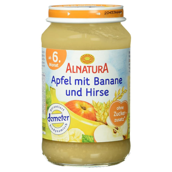 Bio Apfel Mit Banane Und Hirse, Ab Dem 6. Monat, 190 G