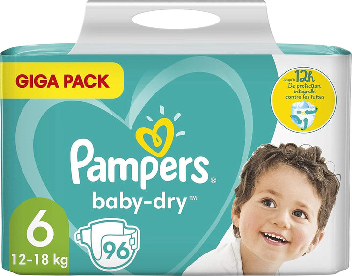 Pampers (Alte Version) Baby Windeln Größe 6 (12-18Kg), 96 Stück, Extra Large, GIGA PACK