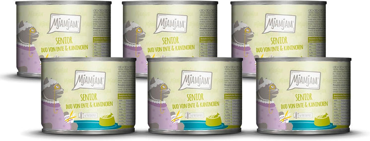 Mjamjam - Hrană umedă premium pentru pisici - Senior - Juicy Chicken, 6Pack (6X800G), fără cereale