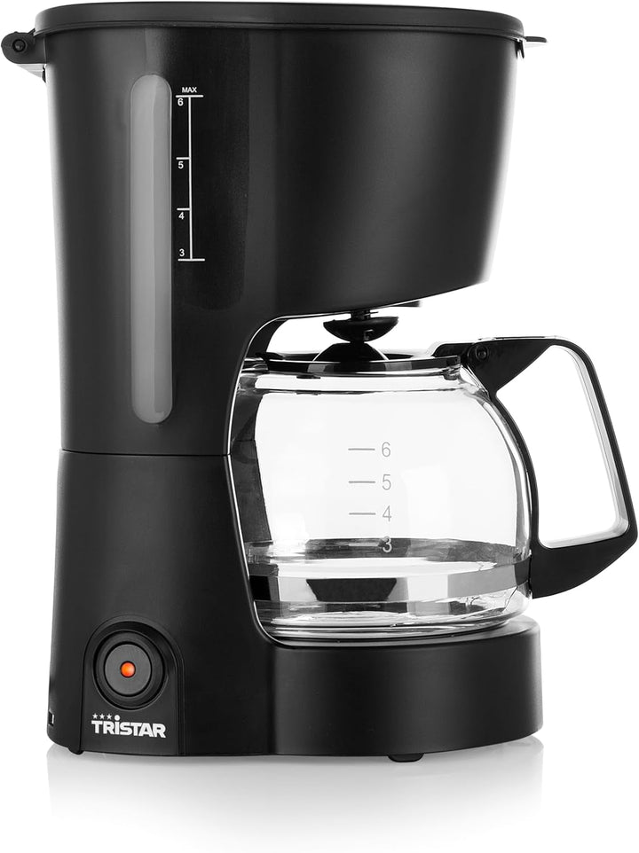 Cafetieră Tristar, capacitate de 6 cești, 600W, funcție de menținere la cald, oprire automată, filtru permanent, sistem anti-picurare, compactă și portabilă, ușor de curățat, CM-1246