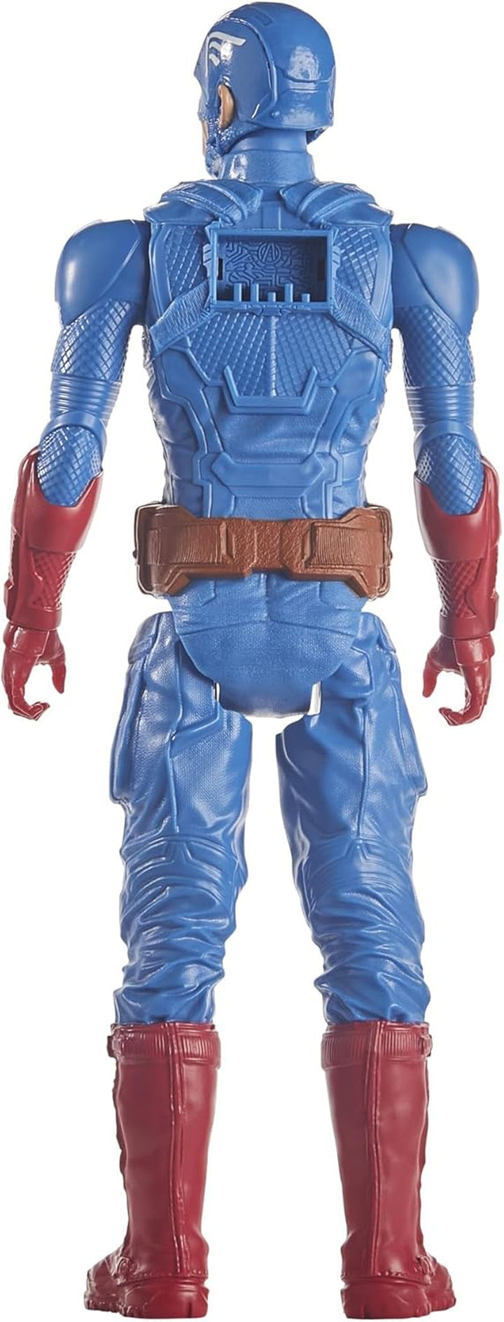 Marvel Avengers Titan Hero Series Blast Gear Captain America Action Figure, jucărie mare de 30 cm, pentru copii cu vârsta peste 4 ani, albastru