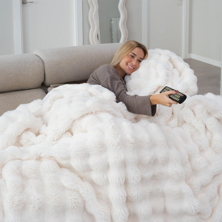 Flamingueo Kuscheldecke - WÃ¤rmedecke, Weighted Blanket, Polyester, Sofadecke, Zimmer Deko, Fleecedecke, WÃ¤rme, Tagesdecken, Blanket, Winterdecke