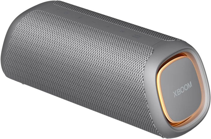 LG XBOOM Go DXG7, Difuzor Bluetooth portabil (40 wați, Google Assistant, Siri, iluminare), gri
