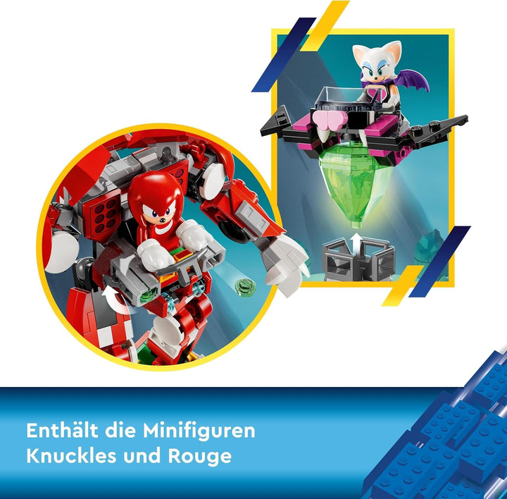 LEGO Sonic the Hedgehog Knuckles 'Guardian Mech', jucărie figurină de acțiune pentru băieți și fete cu vârsta de 8 ani și peste, cu Master Emerald și alte figurine din jocul video, idee de cadou pentru copii 76996