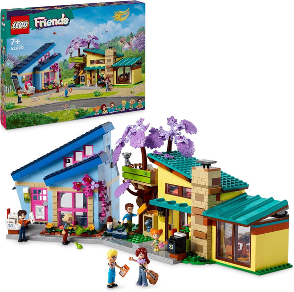 Casă de familie LEGO Friends Olly și Paisley, casă de păpuși cu figurine și accesorii, set cu casă cu două etaje și casă în copac, cadou creativ pentru fete și băieți cu vârsta de peste 7 ani 42620