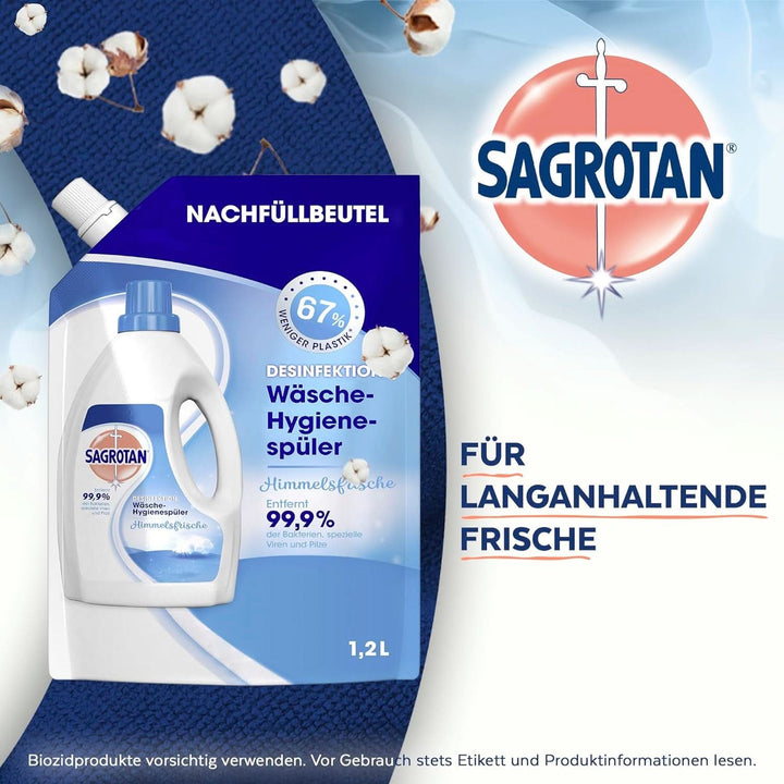 Sagrotan Detergent pentru igiena rufelor Sky Fresh Refill - efect dezinfectant, pentru rufe curate și proaspete din punct de vedere igienic