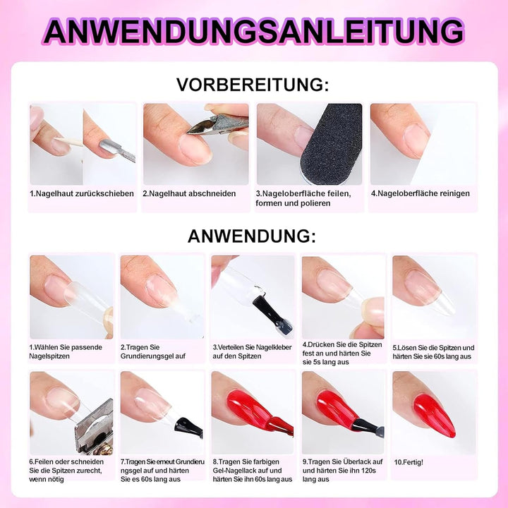 Set unghii false - 240 bucăți unghii scurte și pătrate, model gel moale, gradient alb nud, unghii false artificiale naturale pentru lipire, pentru femei DIY (gradient nud, 240X)