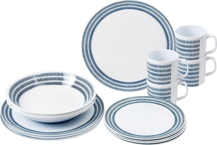 0830160N.C6T Geschirr-Set, 16-Teilig, Bluebay, 4-Teilig