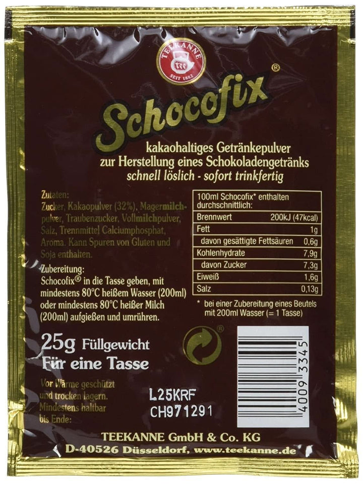 Teekanne Schocofix ciocolată de băut, pachet de 50 x 25 grame