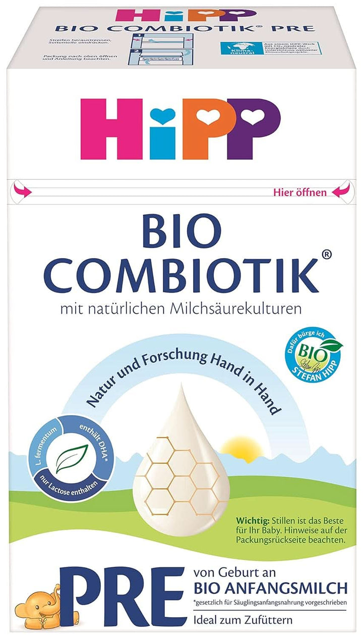 Formula lapte cu lapte organic Hipp PRE BIO Combiotik, pachet de 4 (4 x 600g)