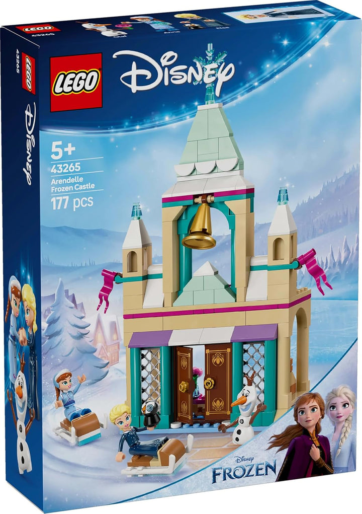 LEGO Ç€ Disney Frozen Castelul Arendelle, jucărie de prințesă cu mini păpuși ELSA, Anna și Olaf și o figură de pinguin, Playset fantezie, cadou pentru fete de la 5 ani 43265
