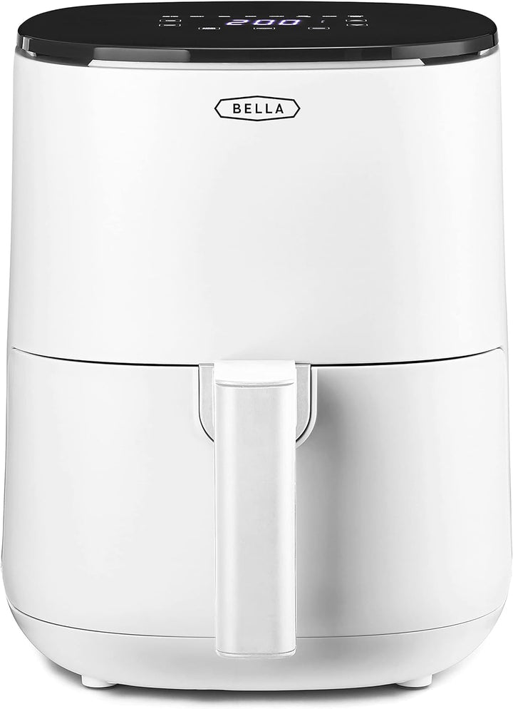 BELLA Heißluftfritteuse 1.9L, 5-In-1 Kompakter Multikocher, Antihaftbeschichtung, Spülmaschinenfester Korb, Mattschwarz