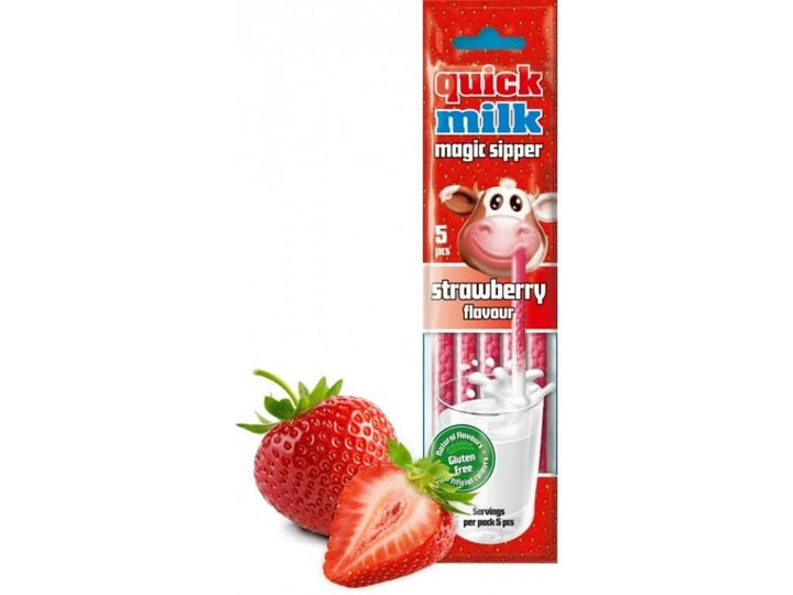 Quick Milk Magic pentru lapte cu aroma de capsune, 30g - Nati Shop 