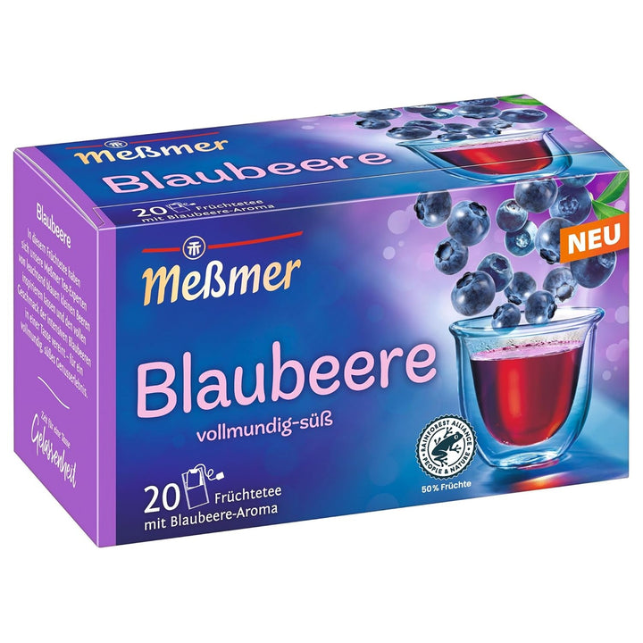 Meßmer Căpșuni-portocale | 20 pliculețe de ceai | Fără gluten | Fără lactoză | Vegan