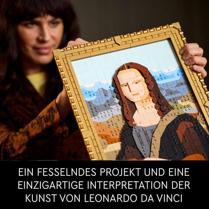 LEGO Art Mona Lisa, set pentru adulți, pictură de Leonardo Da Vinci pentru agățat, activitate creativă pentru bărbați și femei, cadou pentru iubitorii de artă, artă renascentistă italiană 31213