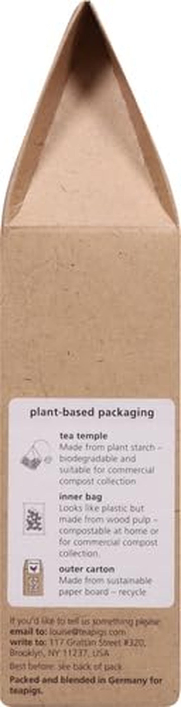 Lemon & Ginger Herbal Tea Bags Made with Whole Leaves (1 Pack of 15 Tea Bags) (520) Tea USA Naty Shop