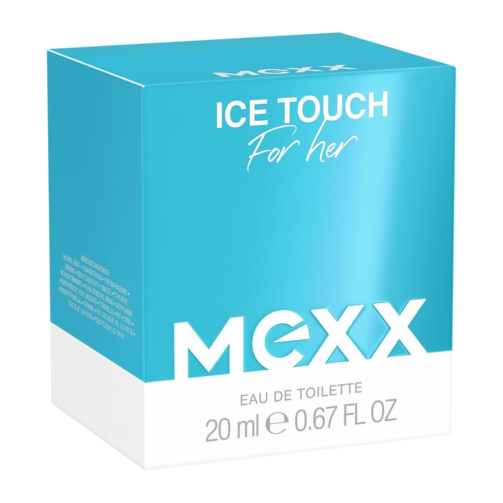MEXX ICE TOUCH Woman Eau De Toilette, parfum de vară cu flori de portocal pentru femei active și inspirate, 20 ml