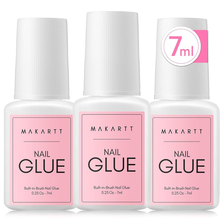 Lipici de unghii Makartt extra puternic pentru unghii artificiale, uscare rapidă în 5 secunde, lipici acrilic pentru vârfuri de unghii sau unghii reparate, nu necesită întărire cu lampa UV, 7 ml