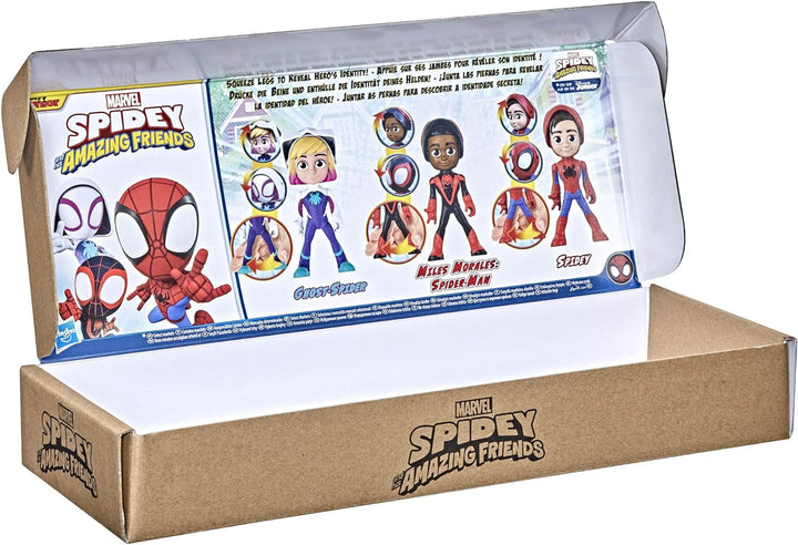 Hasbro Spidey and His Amazing Friends Masked Heroes Multipack, figuri de acțiune înalte de 10 cm, pentru copii cu vârsta peste 3 ani F1486
