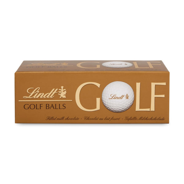 Lindt Schokolade - Golfbälle | 110 G | Drei Golfbälle Aus Lindt Vollmilch-Schokolade Mit Nougatcremefüllung Und Waffelstückchen | Pralinengeschenk | Geschenk Für Golfer | Schokoladengeschenk