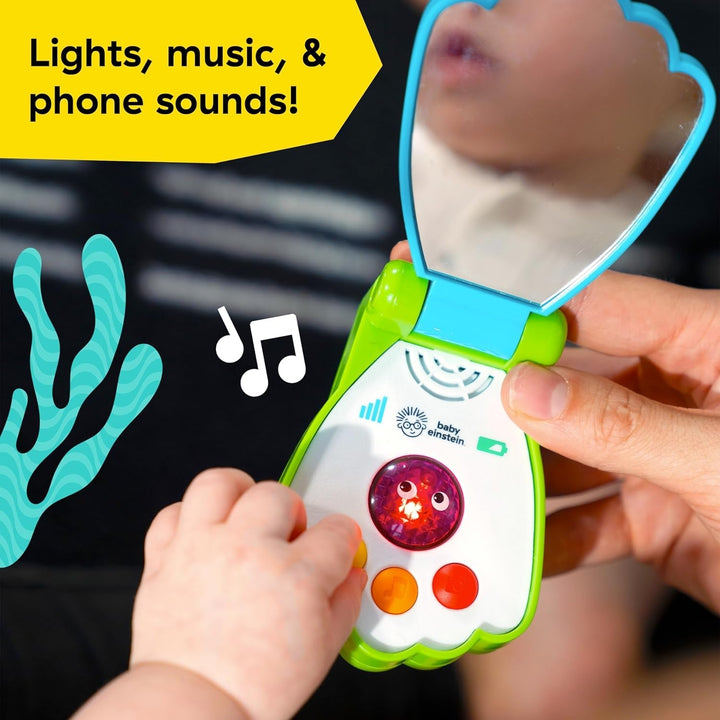 Baby Einstein, Ocean Explorers Shell Phone, sunete și lumini, 3 limbi - engleză, franceză, spaniolă, de la 6 luni Jucarii Bebe Naty Shop