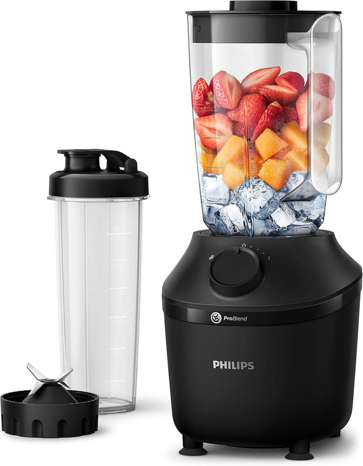 Philips Standmixer Und Smoothie Maker – 600W, 2-Liter-Becher, Homeid-App, 2 Geschwindigkeitsstufen + Impulsfunktion, Problend, Ice-Crush-Funktion (HR2291/41)