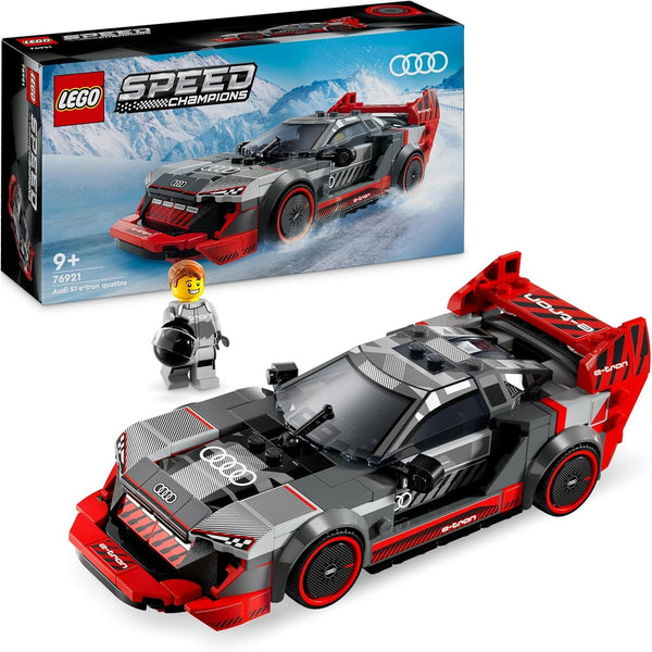 Set de mașini de curse LEGO Speed Champions Audi S1 E-Tron Quattro cu jucării auto pentru a construi, juca și expune, model de mașină pentru copii, cadou pentru băieți și fete de 9 ani 76921