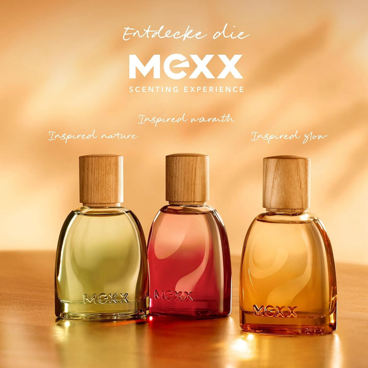 MEXX Inspired Glow Apă de Parfum pentru Femei, Parfum Floral-Fructat pentru Ea cu Proprietăți de Îmbunătățire a Starii de Spirit, 30 ml