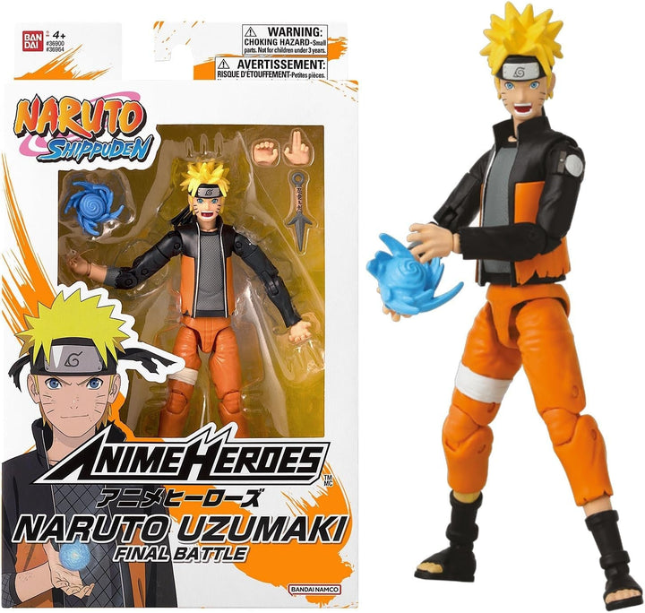 Bandai - Anime Heroes - Naruto Shippuden - Anime Hero Figures 17 Cm - Kakashi Hatake - Licență oficială - Figura articulată Kakashi - 36903