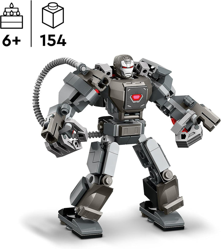 LEGO Marvel War Machine Mech, jucărie construibilă pentru supereroi cu 3 împușcătoare pentru copii, figură de acțiune legendară din MCU, cadou pentru băieți și fete de la 6 ani 76277