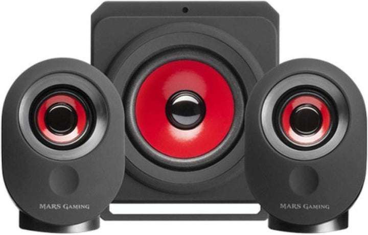Mars Gaming MSB-ORB, Tragbarer Lautsprecher + Soundbar 20W, Orbilight RGB 360° Beleuchtung, Soundbar Mit Triple-Driver-System, Gaming-Lautsprecher Bluetooth 5.3 / Usb/Microsd/Aux/Fm, Schwarz