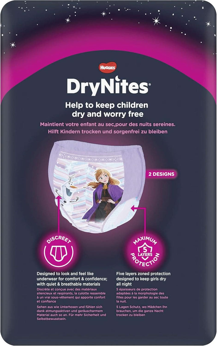 Huggies Drynites Hochabsorbierende Nachtwindeln Bei Bettnässen, Für Mädchen 4-7 Jahre, 4 X 16 Windel-Pants (64 Stück), Monatspack