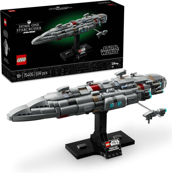 LEGO Star Wars 75405 Home One Starcruiser din Întoarcerea lui Jedi - Model de navă stelară - Set de fantezie și colecție de construit și expus - Cadou pentru fanii adulți și adolescenți