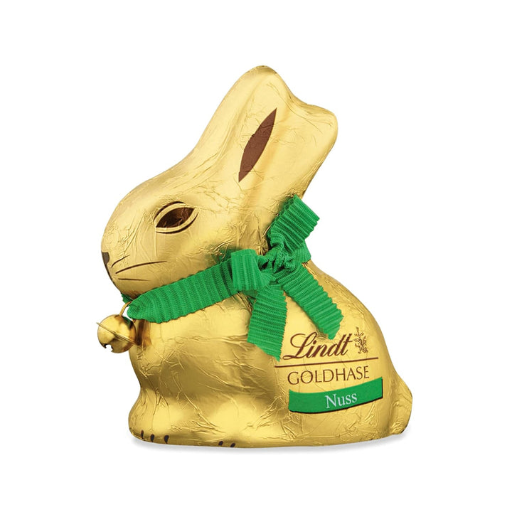 Lindt Schokolade GOLDHASE | 100 G GOLDHASE | Weiße Premium Schokolade Mit Erdbeerstückchen in Hasenform Zu Ostern | Osterschokolade | Schokoladengeschenk | Schokoladenhase | Osterhase