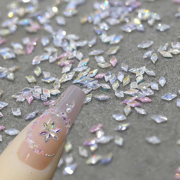 50 de piese mici zirconiu romb sclipici pietre unghii brelocuri culori mixte strasuri sclipitoare farmece unghii mini romb unghii cristale unghii diamante strasuri unghii farmece accesorii unghii nail art