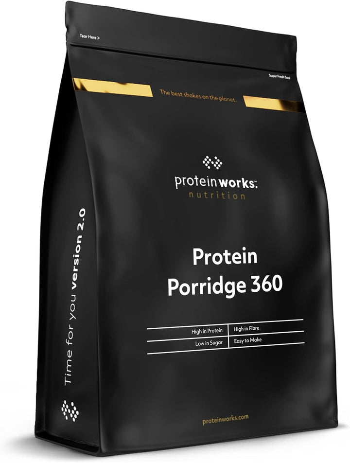 Protein Works - Protein Porridge 360 | Mit Zusätzlichen Vitaminen & Mineralien | Proteinreiches Frühstück | Kalorienarme Haferflocken | 6 Servings | Natürlich | 500G