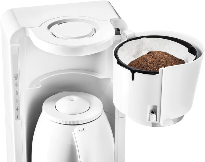 Cafetiera cu filtru Rowenta Adagio Milano Cu termos, Capacitate 1 litru, 8-12 cești, Oprire automată, Filtru detașabil, Indicator nivel apă, Alb, CT3801