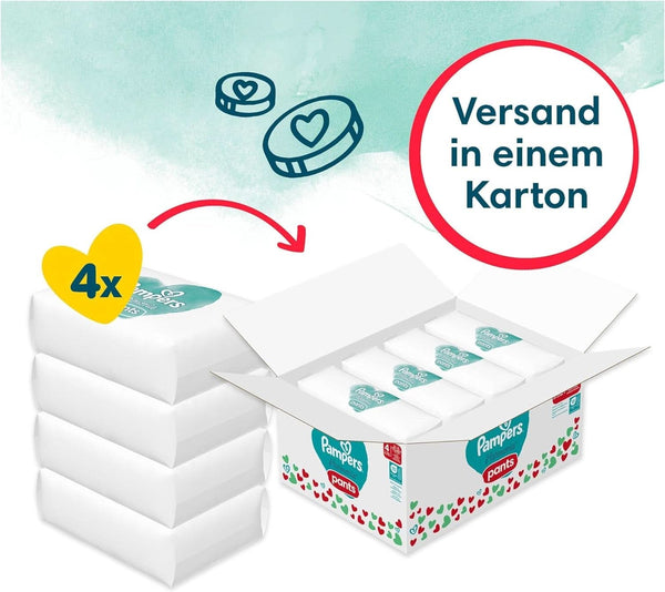 Pampers Harmonie Windeln Pants Baby, Größe 4 (9Kg-15Kg), Monatsbox, Sanfter Hautschutz Und Pflanzenbasierte Inhaltsstoffe, 168 Höschenwindeln