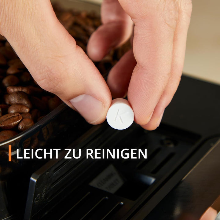 Aparat de cafea complet automat Krups Sensation, duză de spumare a laptelui, 5 băuturi, funcție de cafea cu filtru, funcție de 2 cești, filtru de cafea, negru, EA910810
