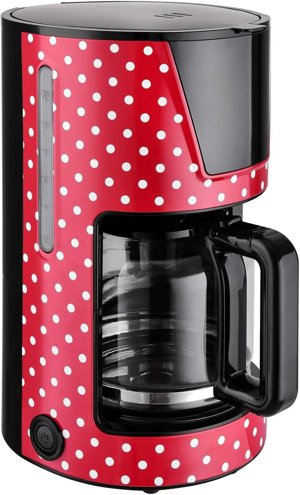 Kalorik TKG CM 1045.1 RWD Cafetieră cu filtru Cu ulcior de sticlă de 1,5 litri, 900 W, roșu/alb