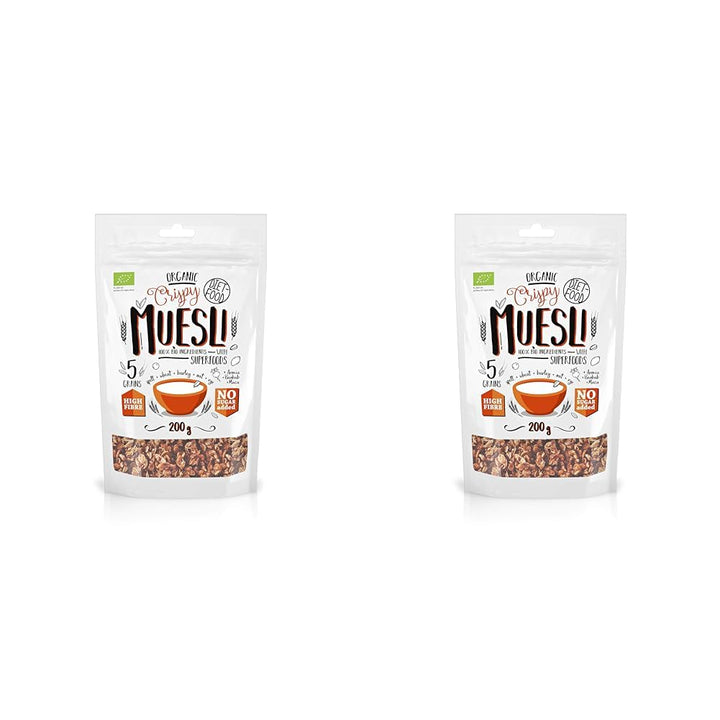 DIET-FOOD Keto Granola Mit Himbeere Low Carb Und Fettarm Glutenfreies Granola Frühstücksmüsli Non-Gmo Snack Ohne Zuckerzusatz 200G 1Er Pack