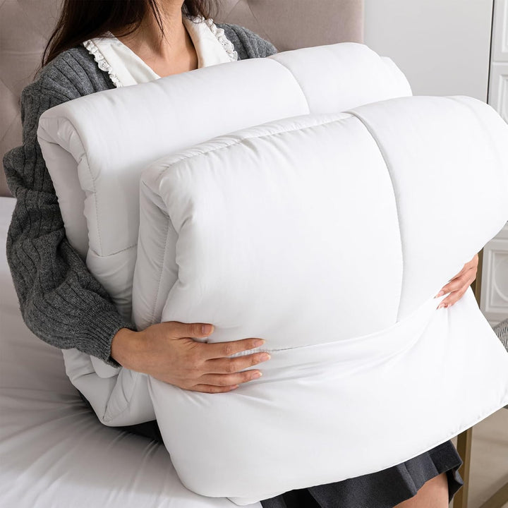 Good Nite Winter Duvet 200X200 Cm 460Gsm Plapumă caldă pentru lenjerie de pat de iarnă Plapumă matlasată cu umplutură din poliester Microfibre Pătură de dormit alb 200X200Cm