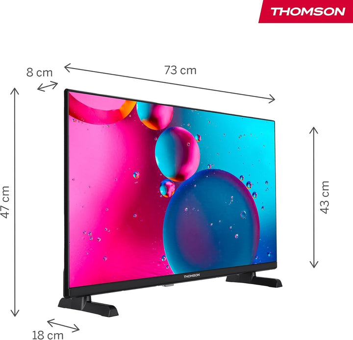 Thomson 32'' (80 Cm) HD – LED Fire TV – Alexa-Sprachsteuerung, Airplay-Unterstützung, Triple Tuner, Bluetooth, HDMI, Usb-Anschlüsse, AV in Und CI+ – 32HF2S34 – 2024