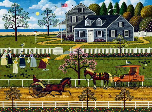 Buffalo Games - Charles Wysocki - Doamnele Boccie din Marthas Vineyard - puzzle jigsaw 1000 piese